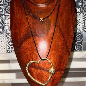 AAA quality Black Diamond choker 14k covered WISHBONE and bead. Sexy choker 16“